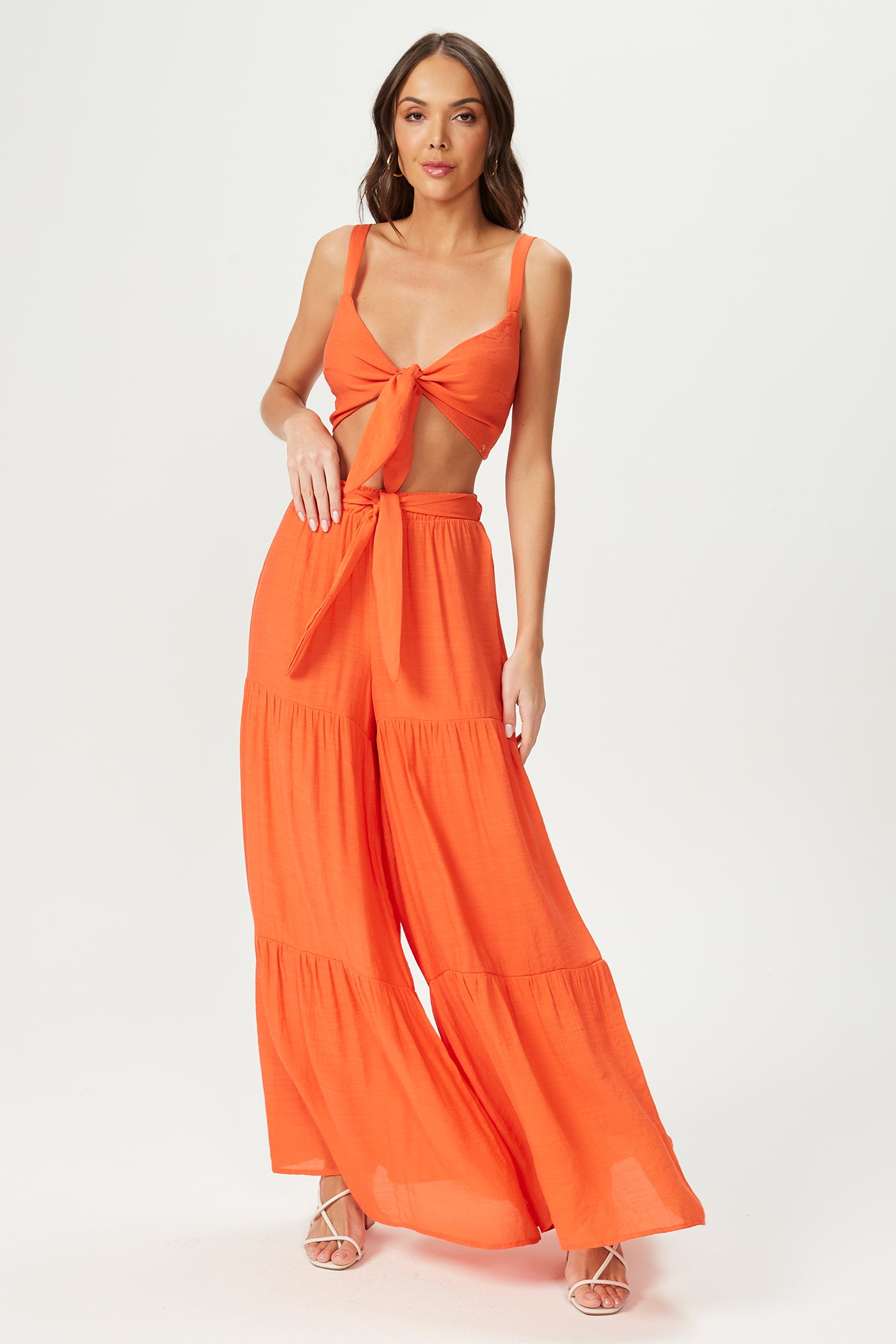 Top com amarração busto laranja Fato Básico - FATO BÁSICO