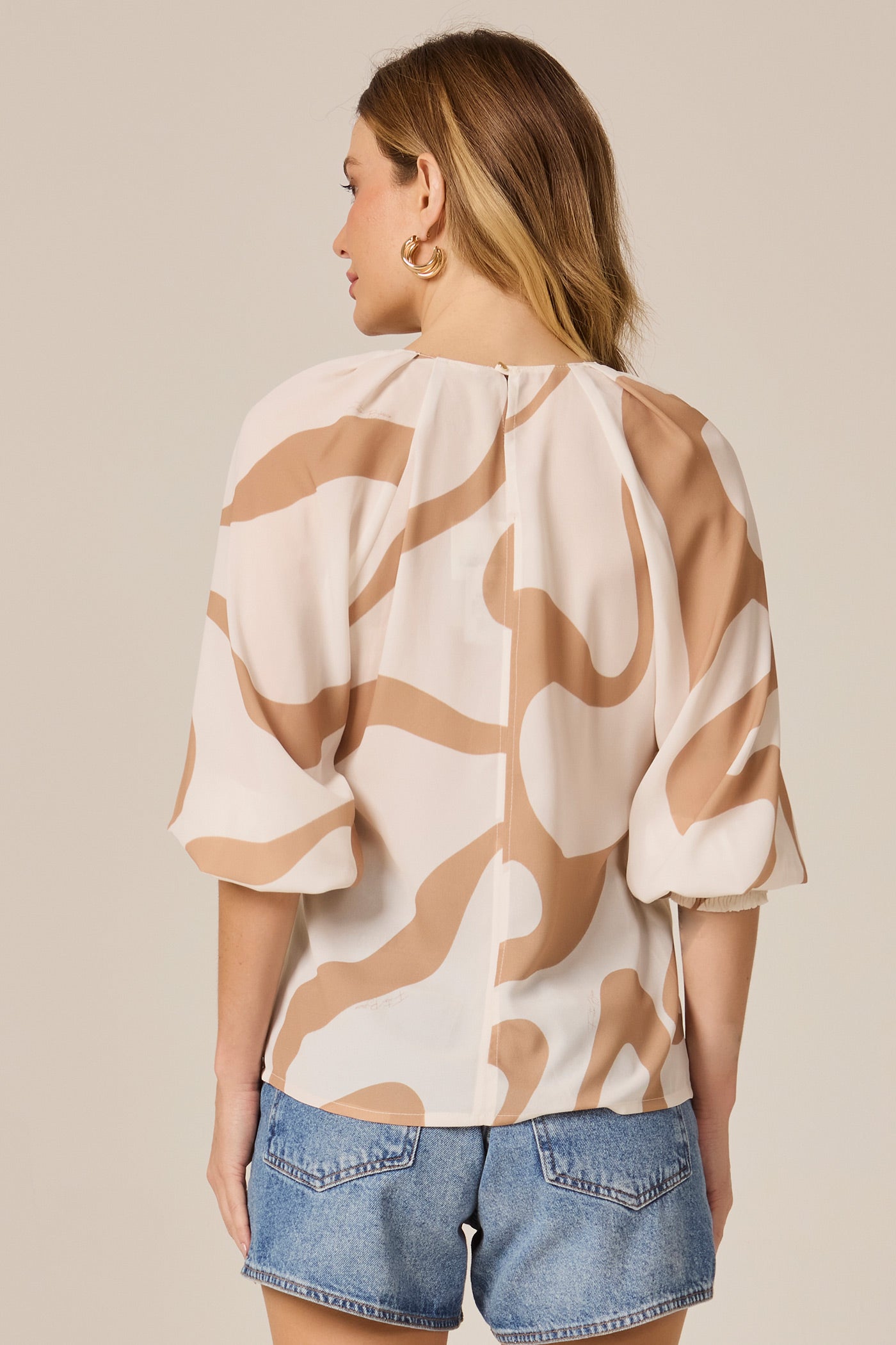 Blusa manga 3/4 estampada