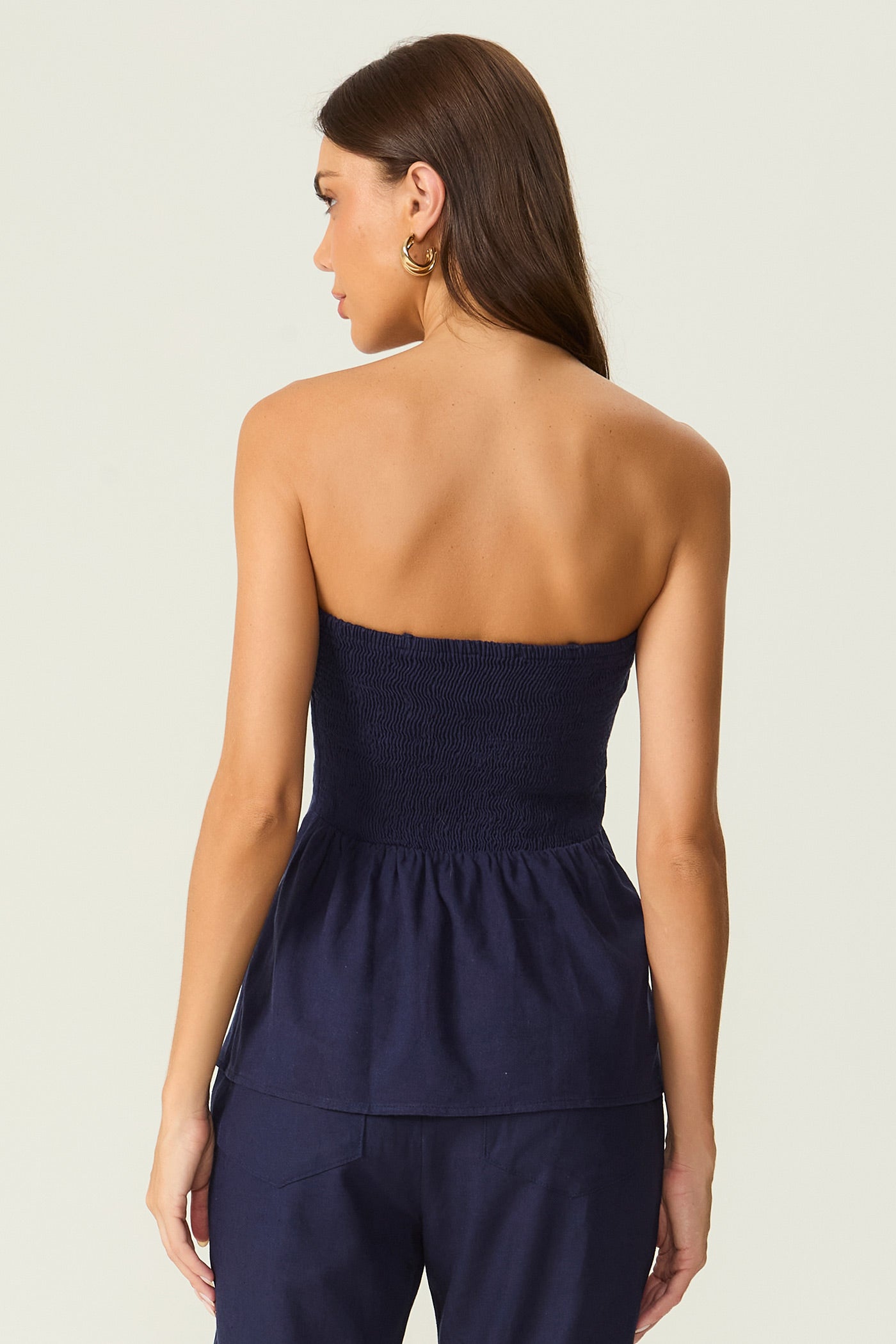 Blusa sem alça marinho Fato Básico