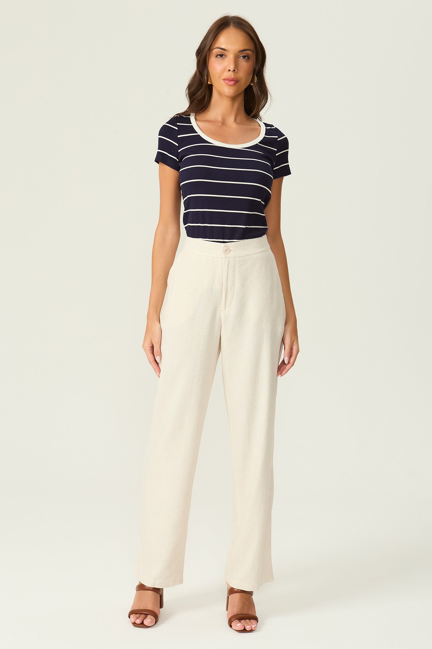 Blusa listrada marinho Fato Básico