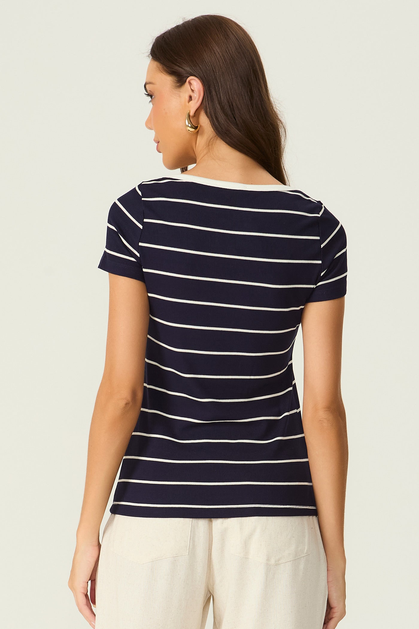 Blusa listrada marinho Fato Básico