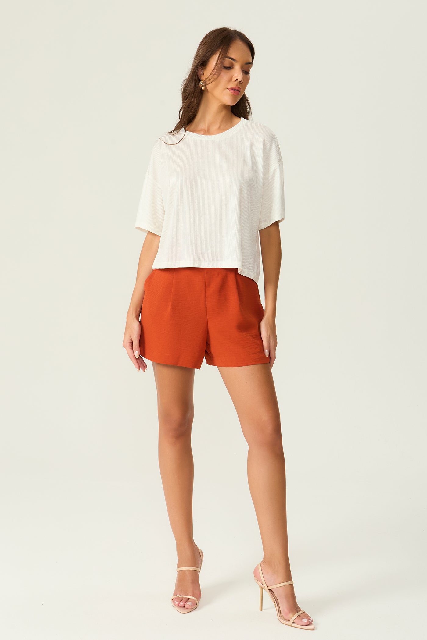 Blusa cropped rib foil off white Fato Básico