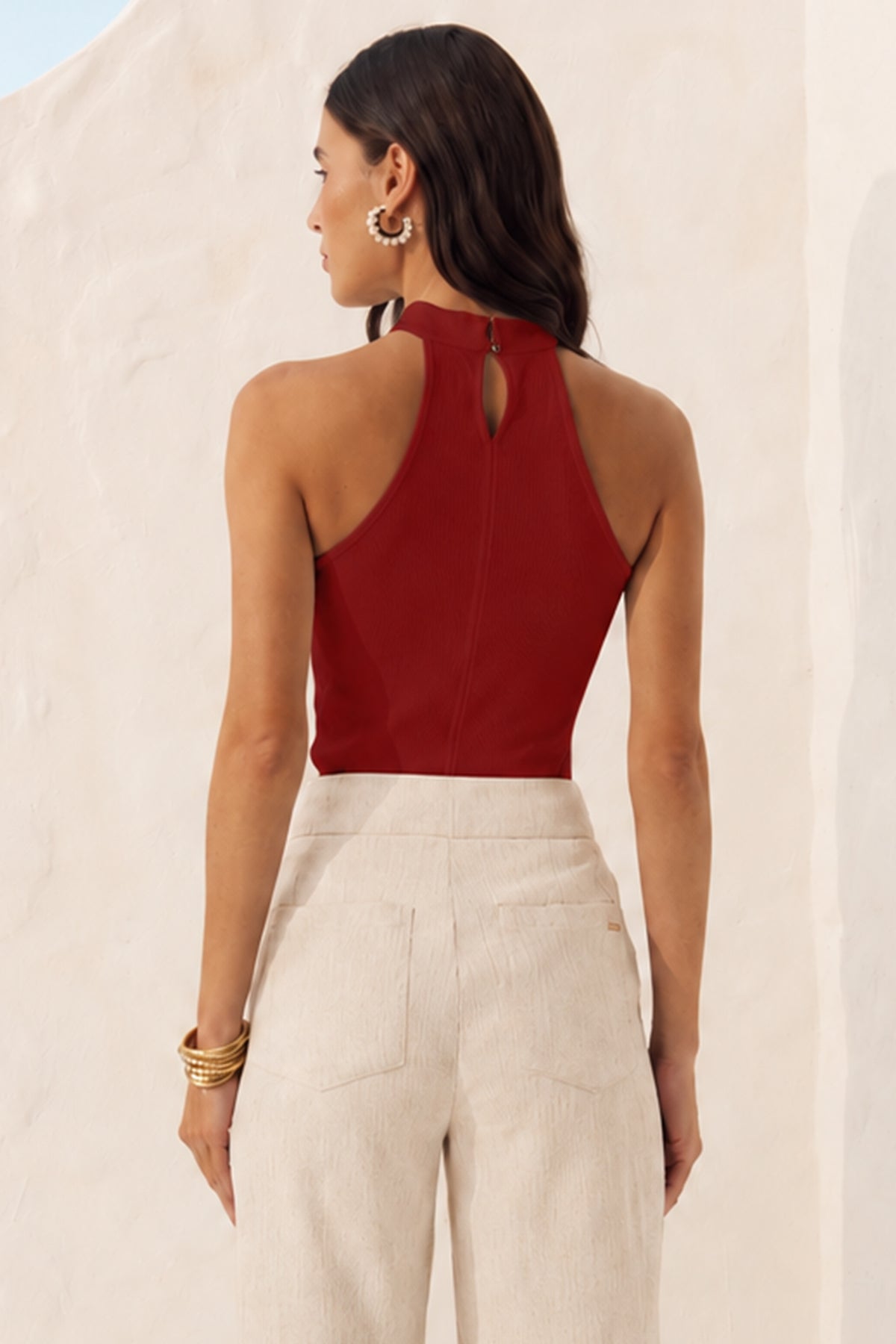 Blusa gola alta ribana Fato Básico