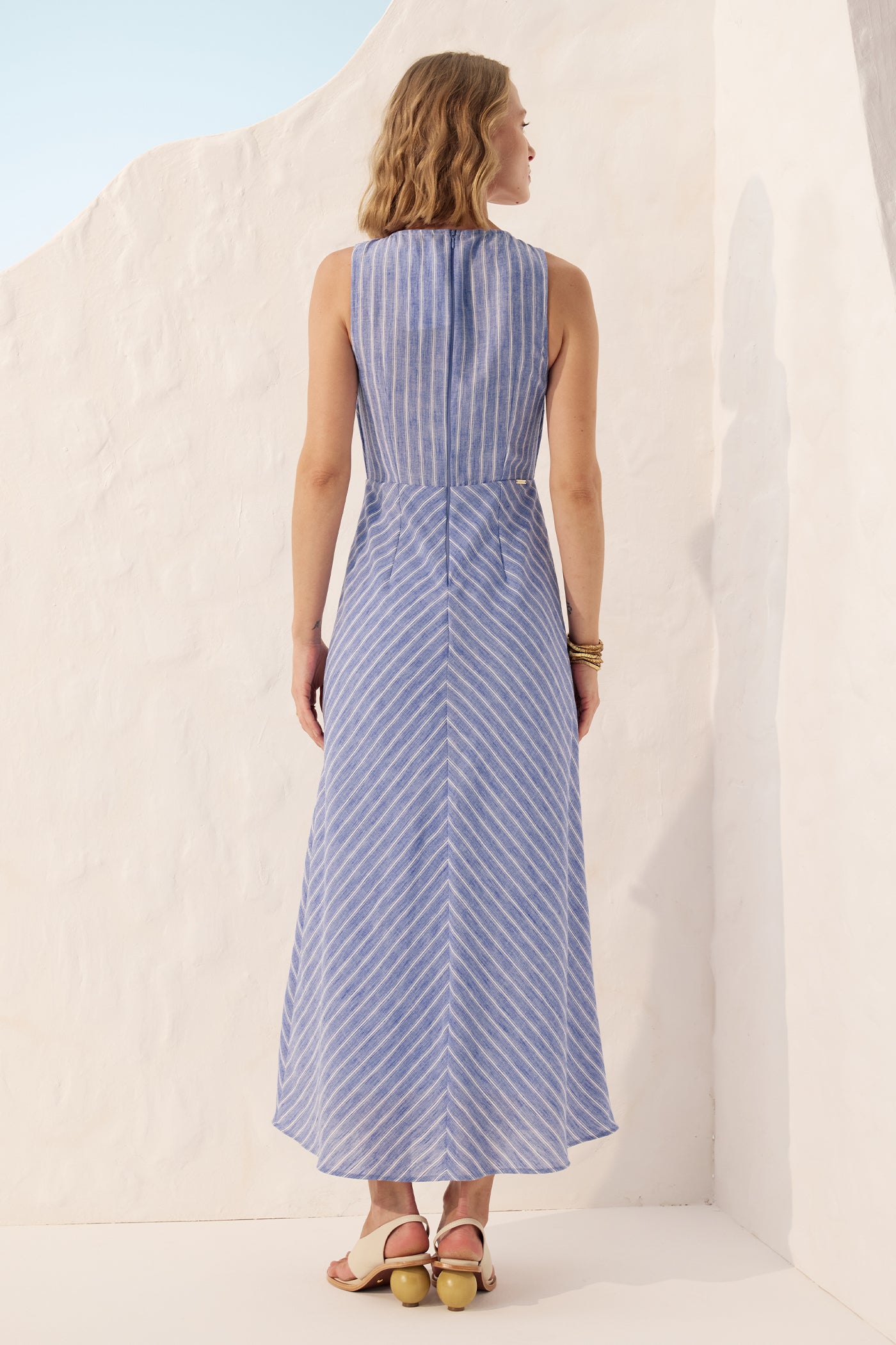 VESTIDO LISTRA BORDADO