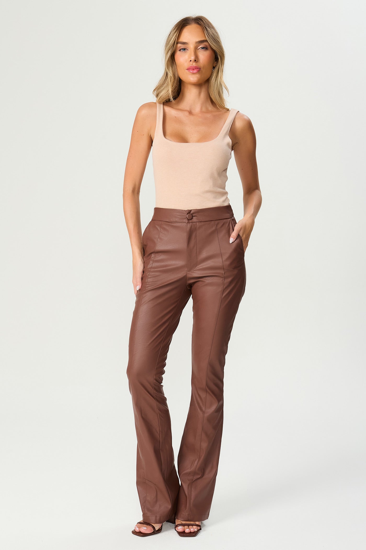 CALCA COURO SINTETICO BOOTCUT