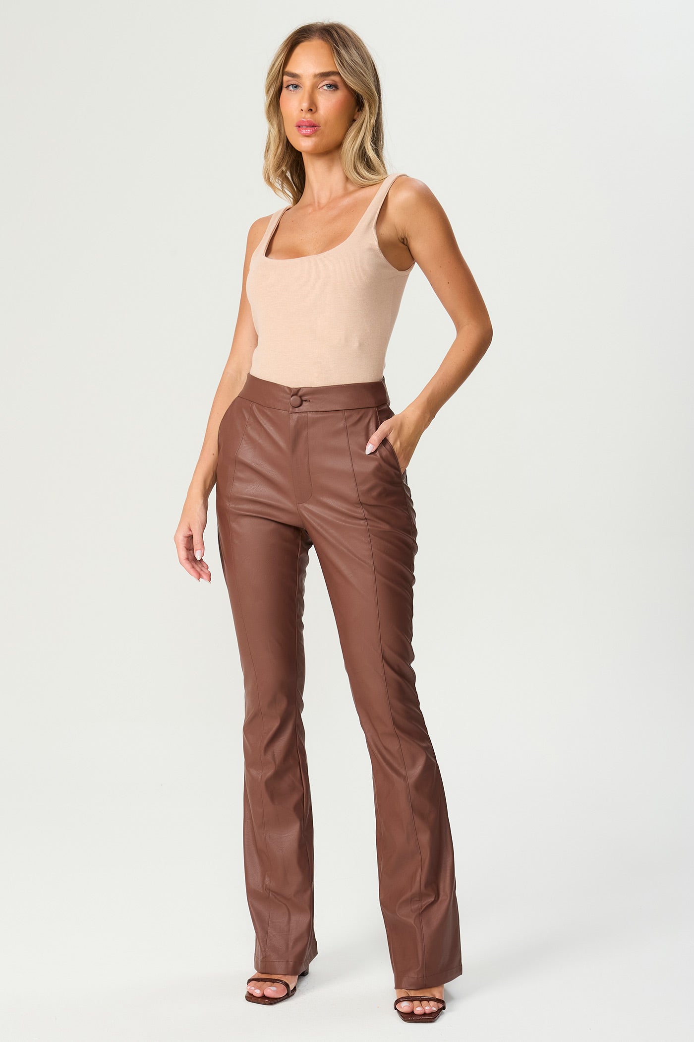 CALCA COURO SINTETICO BOOTCUT