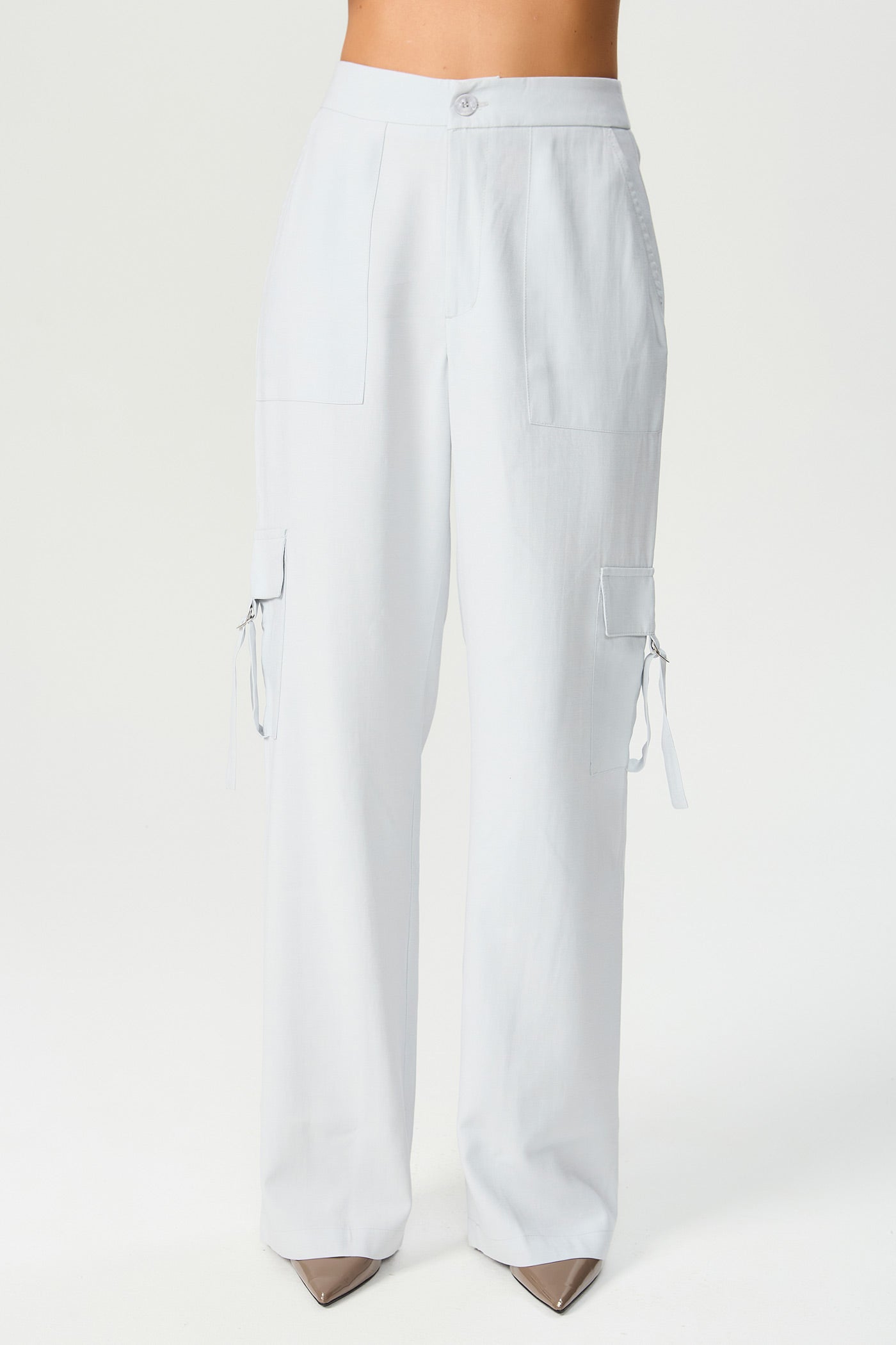 Calça pantalona cargo gelo Fato Básico