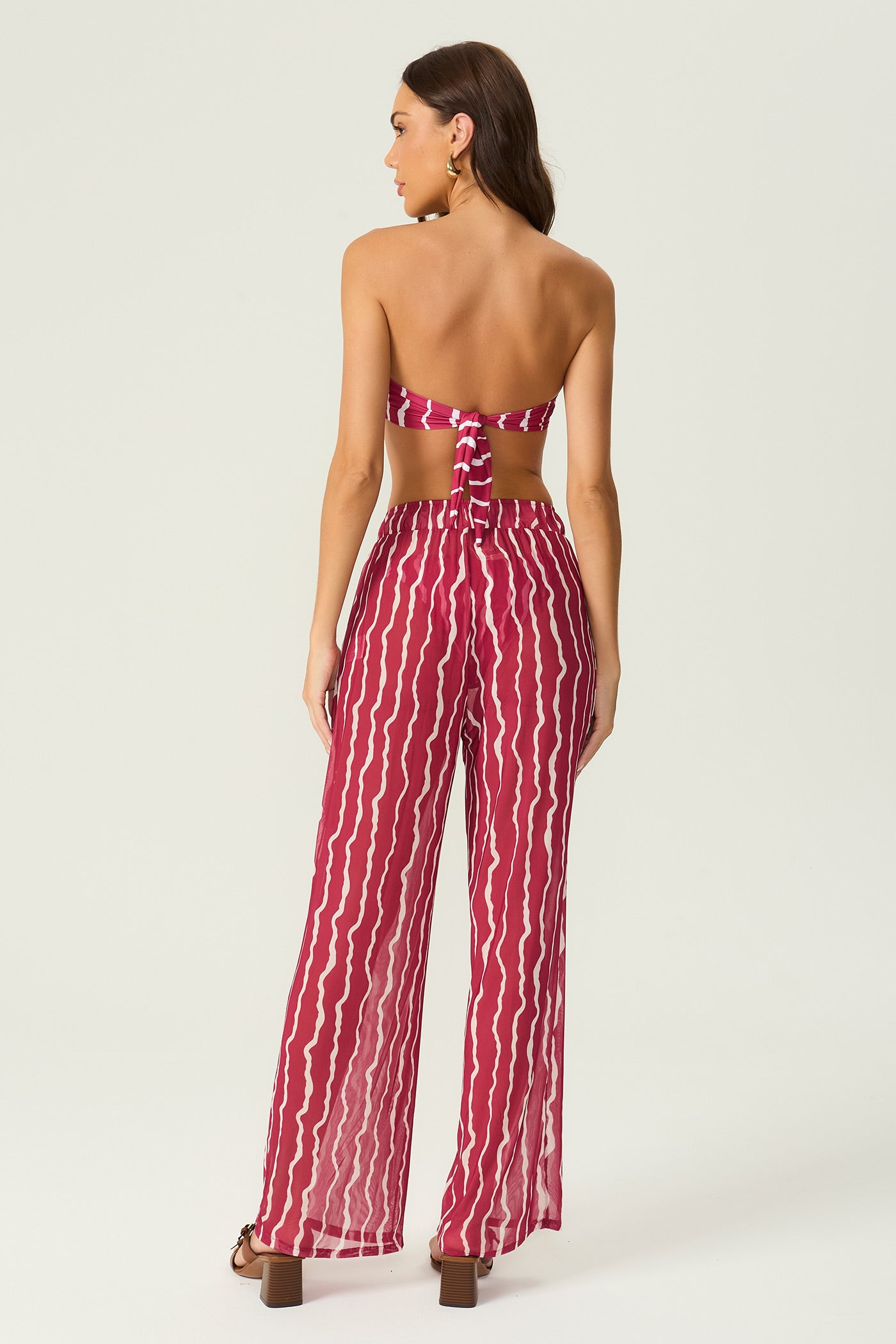 Calça de tule estampada rosa Fato Básico