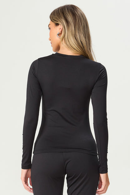 Blusa térmica manga longa preta Fato Básico