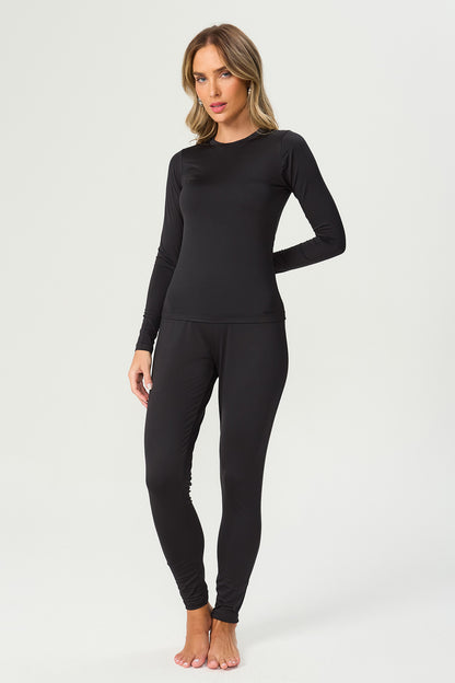 Blusa térmica manga longa preta Fato Básico