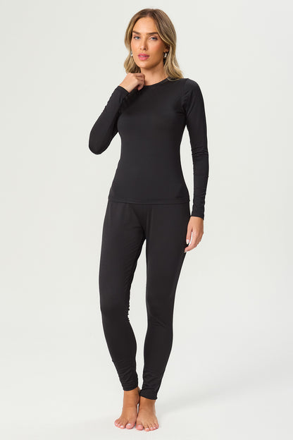 Blusa térmica manga longa preta Fato Básico