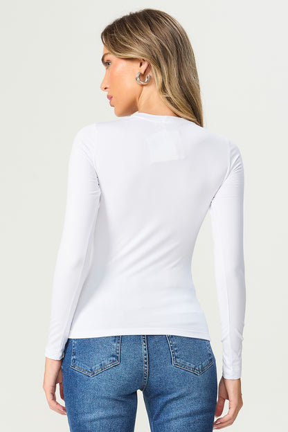 Blusa térmica manga longa branca Fato Básico