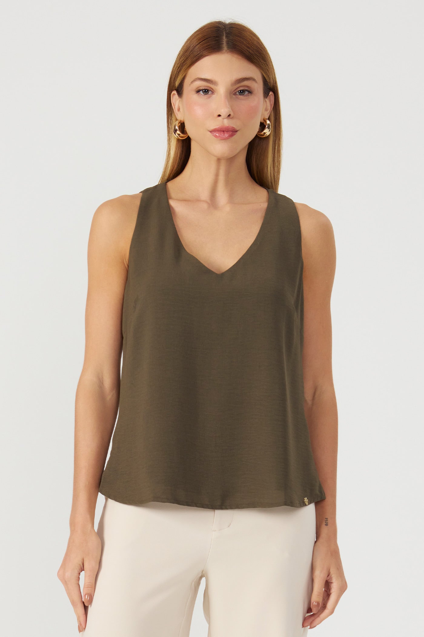 Blusa regata verde Fato Básico