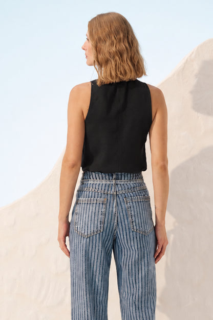 Blusa regata preta Fato Básico