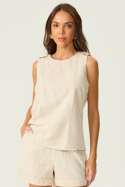 Blusa linho natural Fato Básico