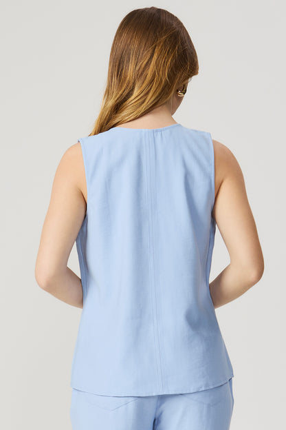 Blusa regata azul Fato Básico