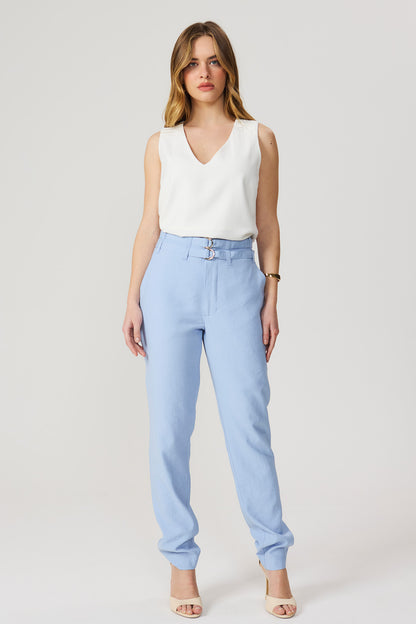 Blusa regata com tomas off white Fato Básico