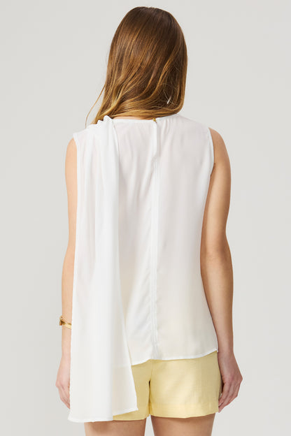 Blusa com lenço off white Fato Básico