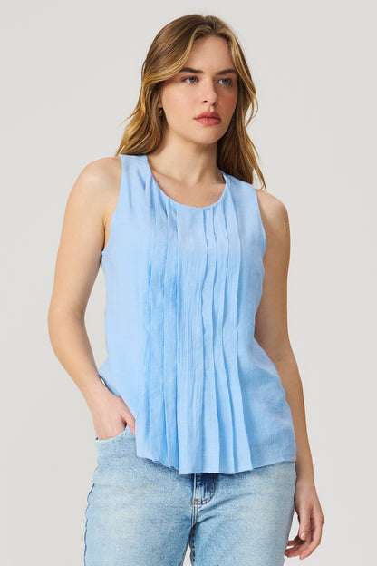 Blusa com tomas azul Fato Básico