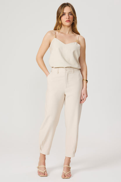 Blusa de alça com detalhe aveia Fato Básico
