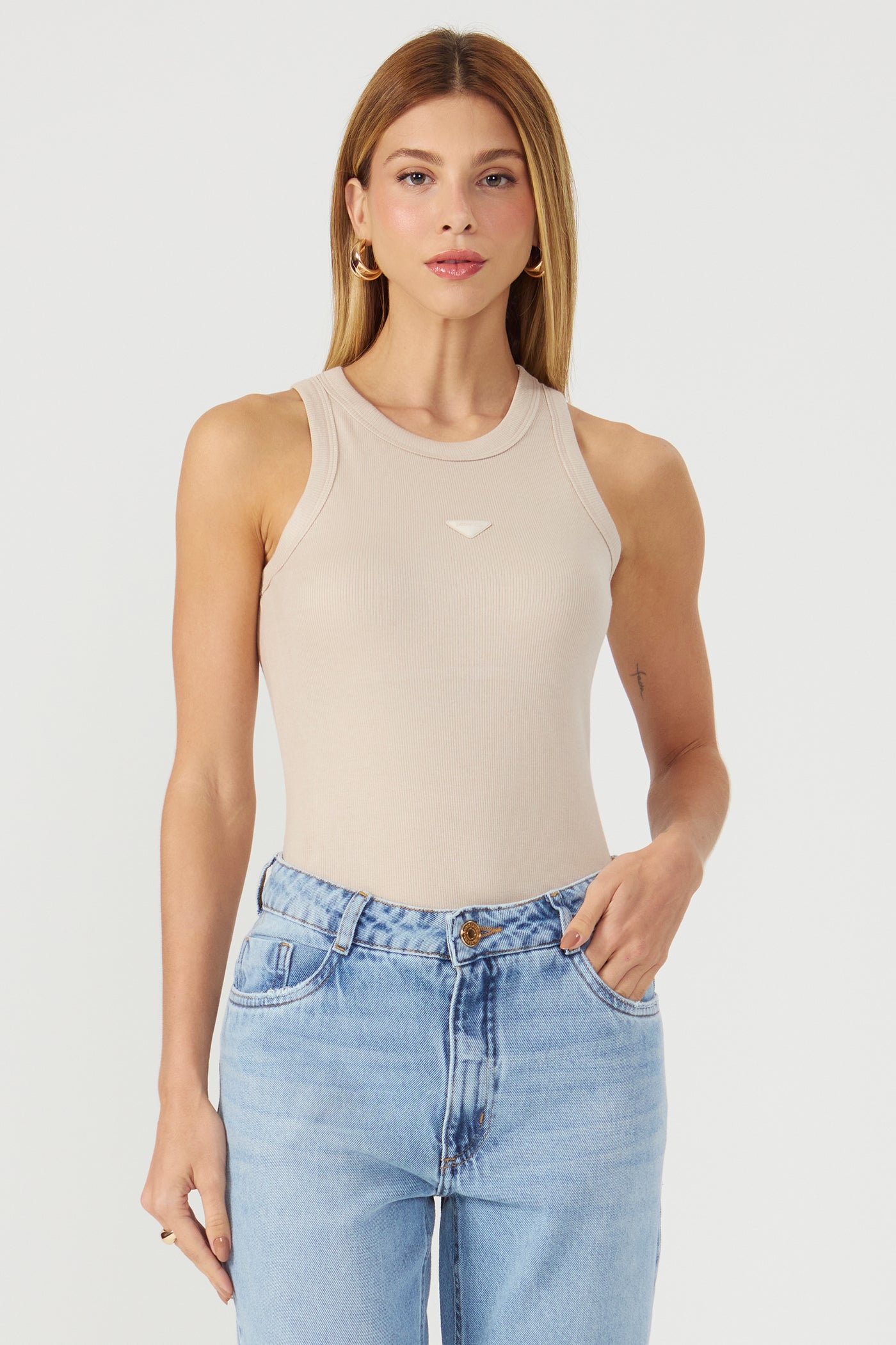 Blusa regata aveia Fato Básico