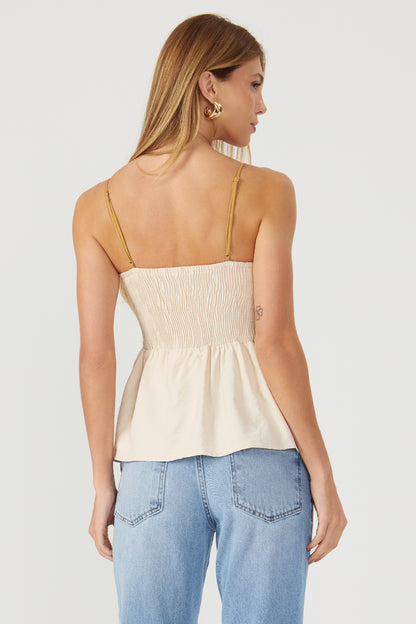 Blusa alongada bege Fato Básico