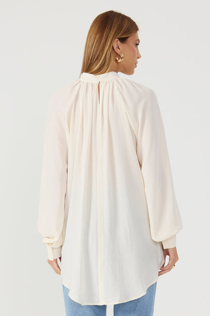 Blusa mullet manga longa aveia Fato Básico