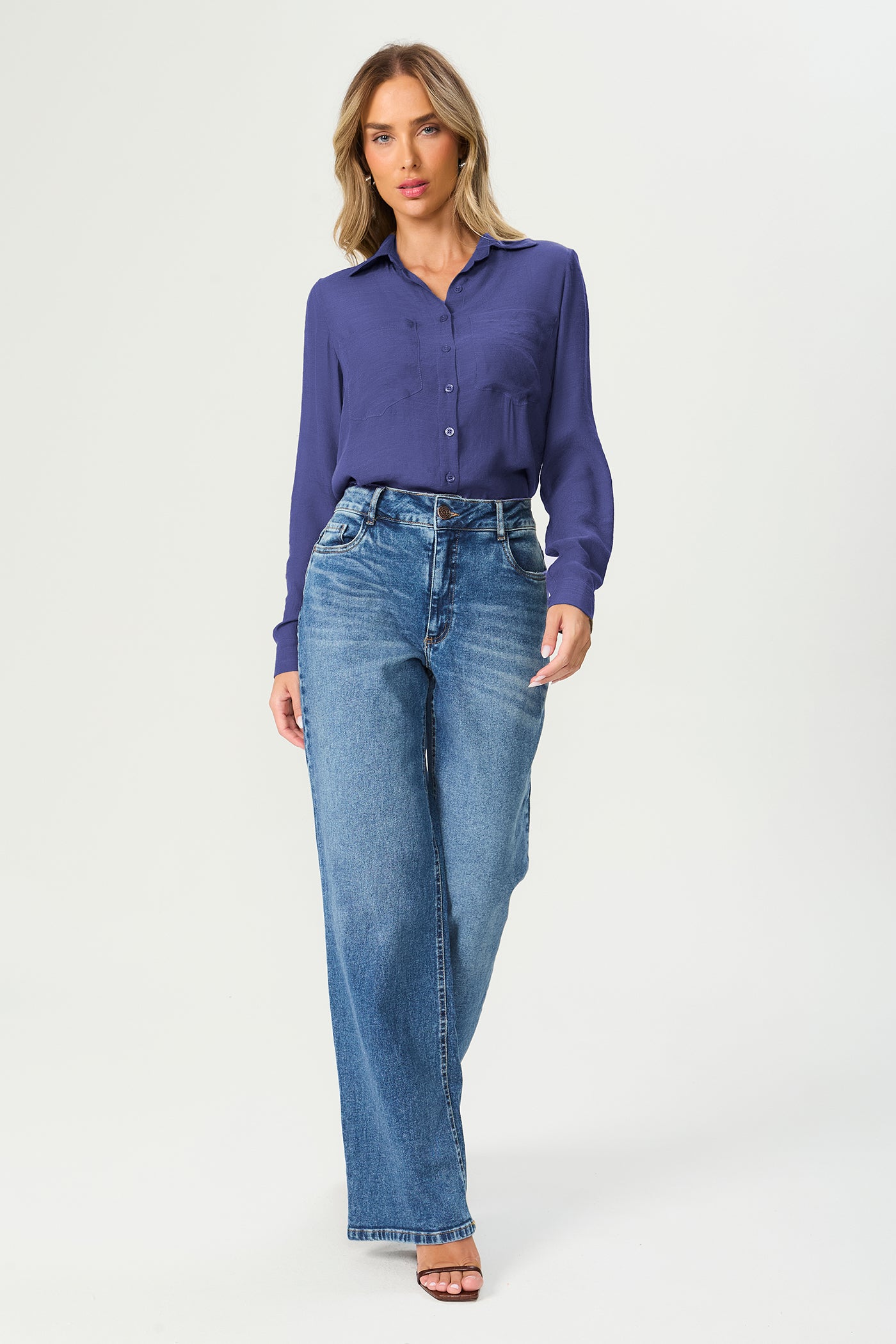 Camisa manga longa marinho Fato Básico