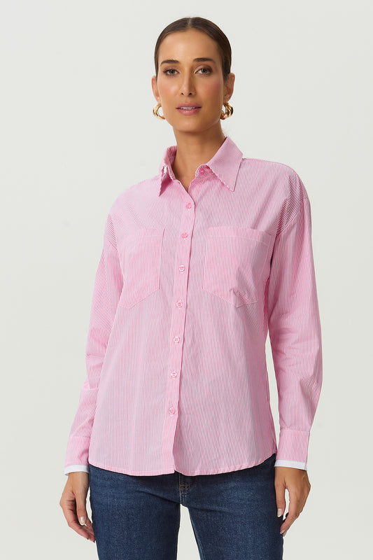 Camisa listrada oversized Fato Básico - FATO BÁSICO