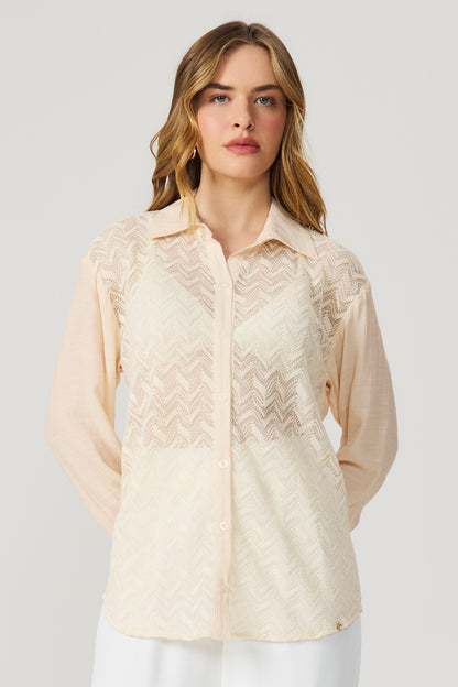 Camisa crochet Fato Básico