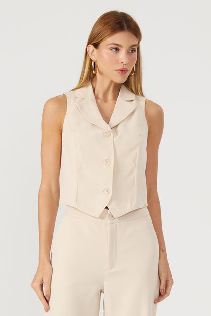 Colete alfaiataria aveia Fato Básico