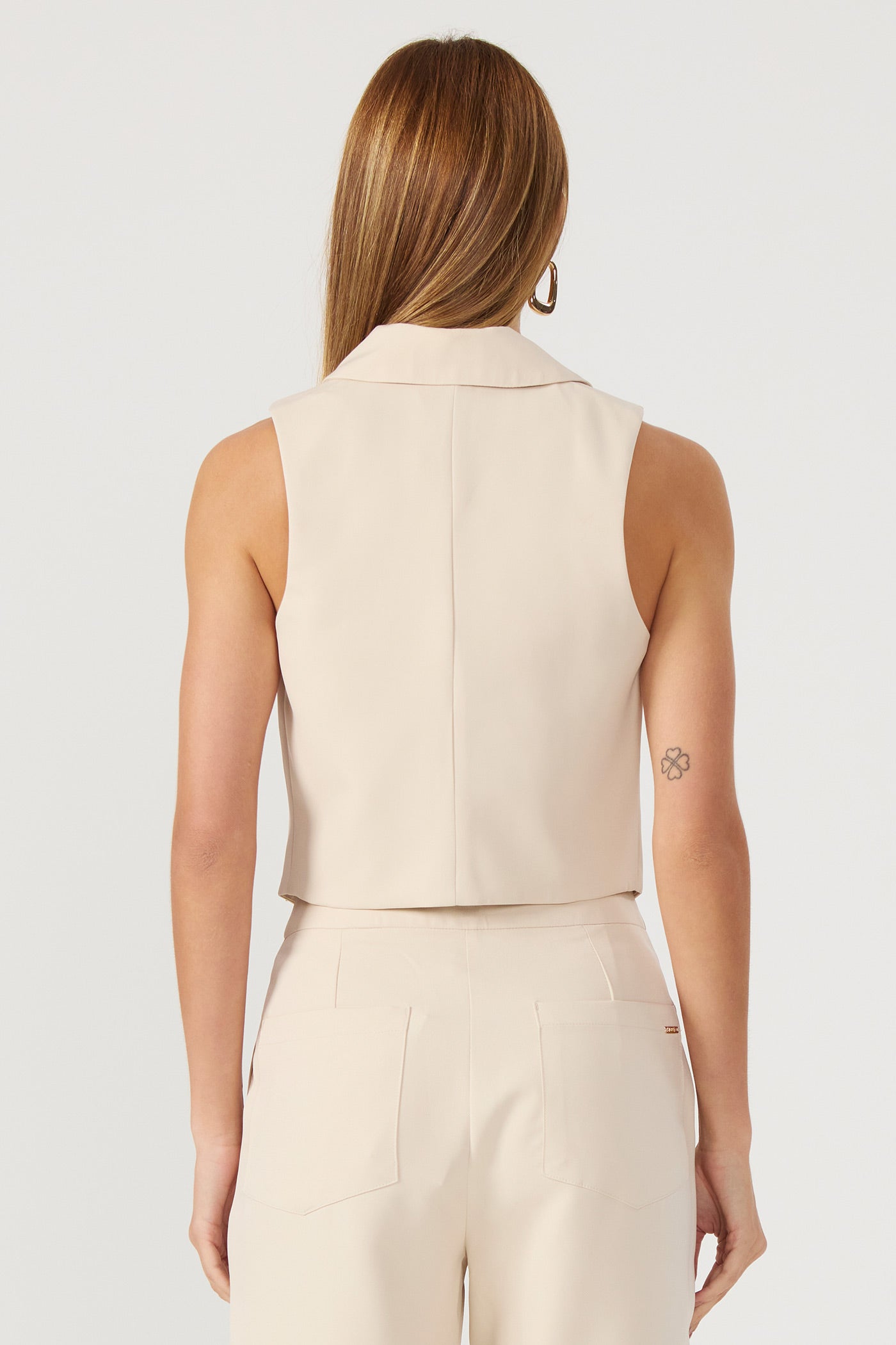 Colete alfaiataria aveia Fato Básico