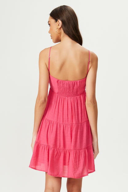 Vestido decote elos rosa Fato Básico - FATO BÁSICO