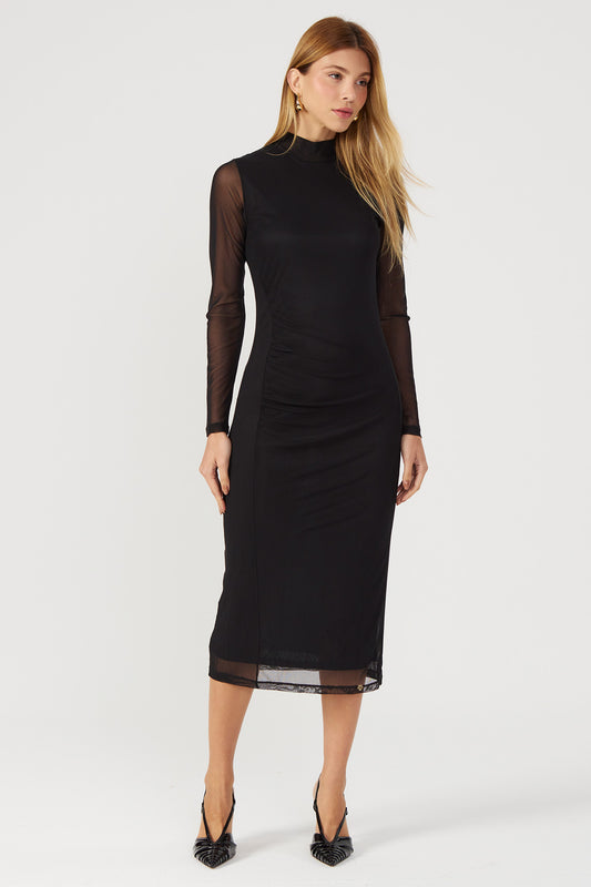 Vestido tule liso preto Fato Básico