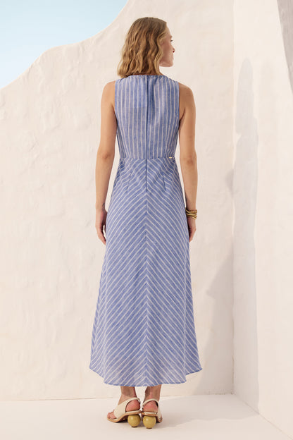 VESTIDO LISTRA BORDADO