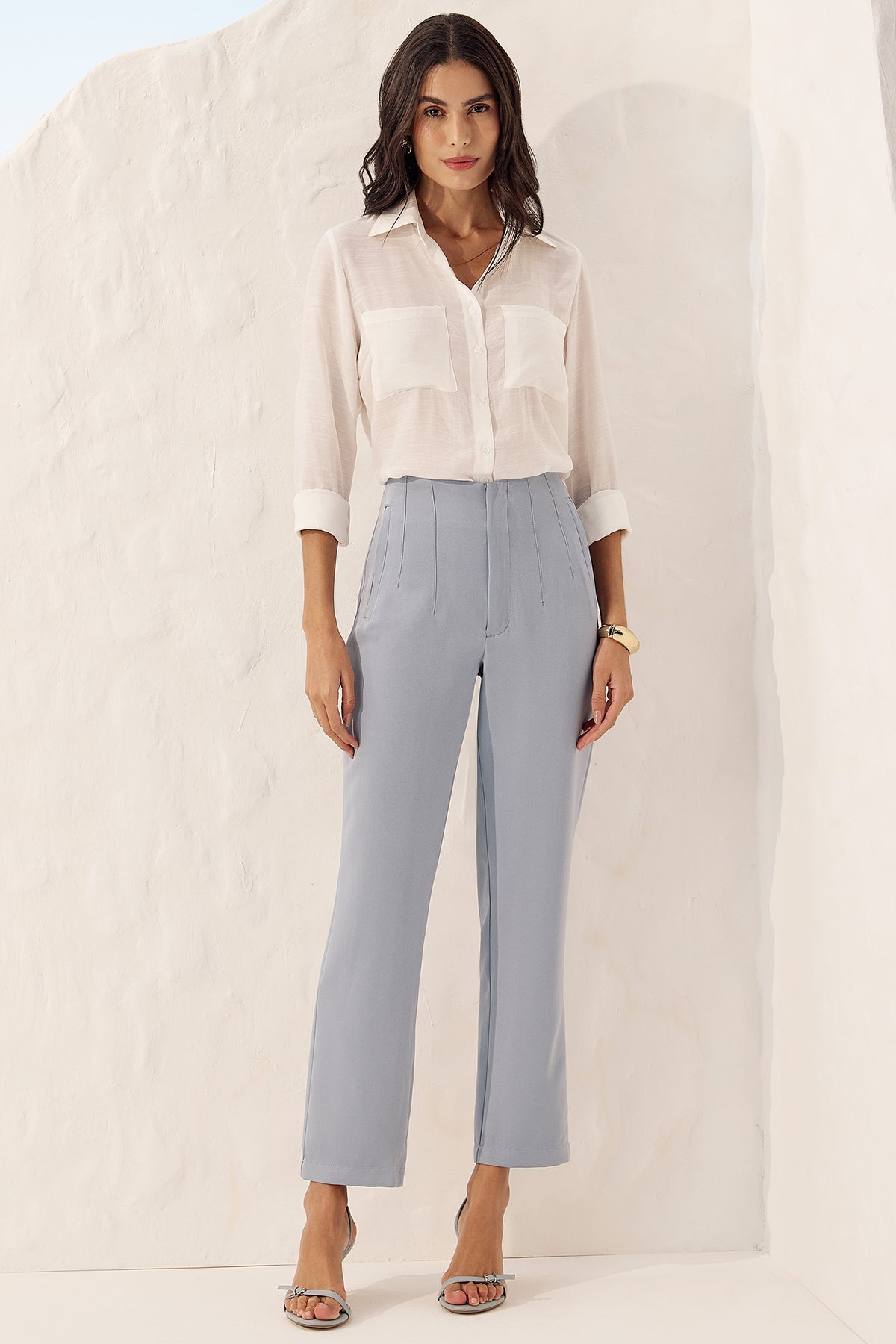 Calça alfaiataria com bolso Fato Básico
