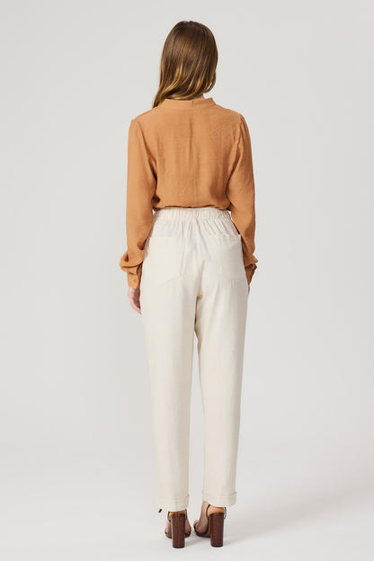 Calça jogger linho natural Fato Básico