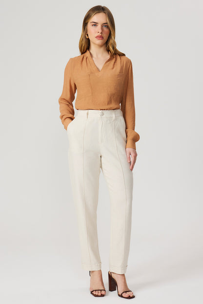 Calça jogger linho natural Fato Básico