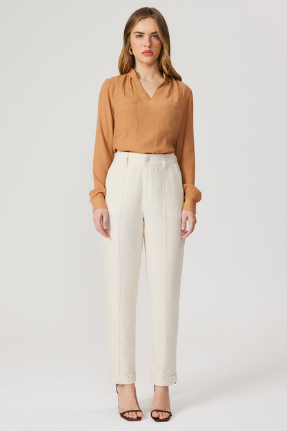 Calça jogger linho natural Fato Básico