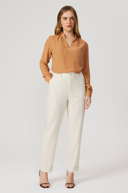 Calça jogger linho natural Fato Básico