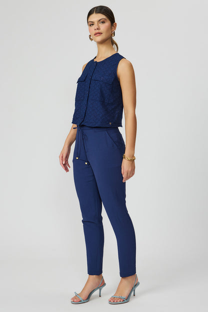 Calça jogger marinho Fato Básico