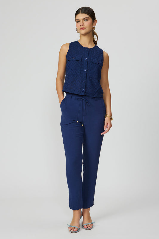 Calça jogger marinho Fato Básico