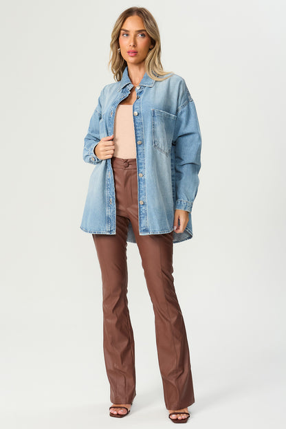 CALCA COURO SINTETICO BOOTCUT