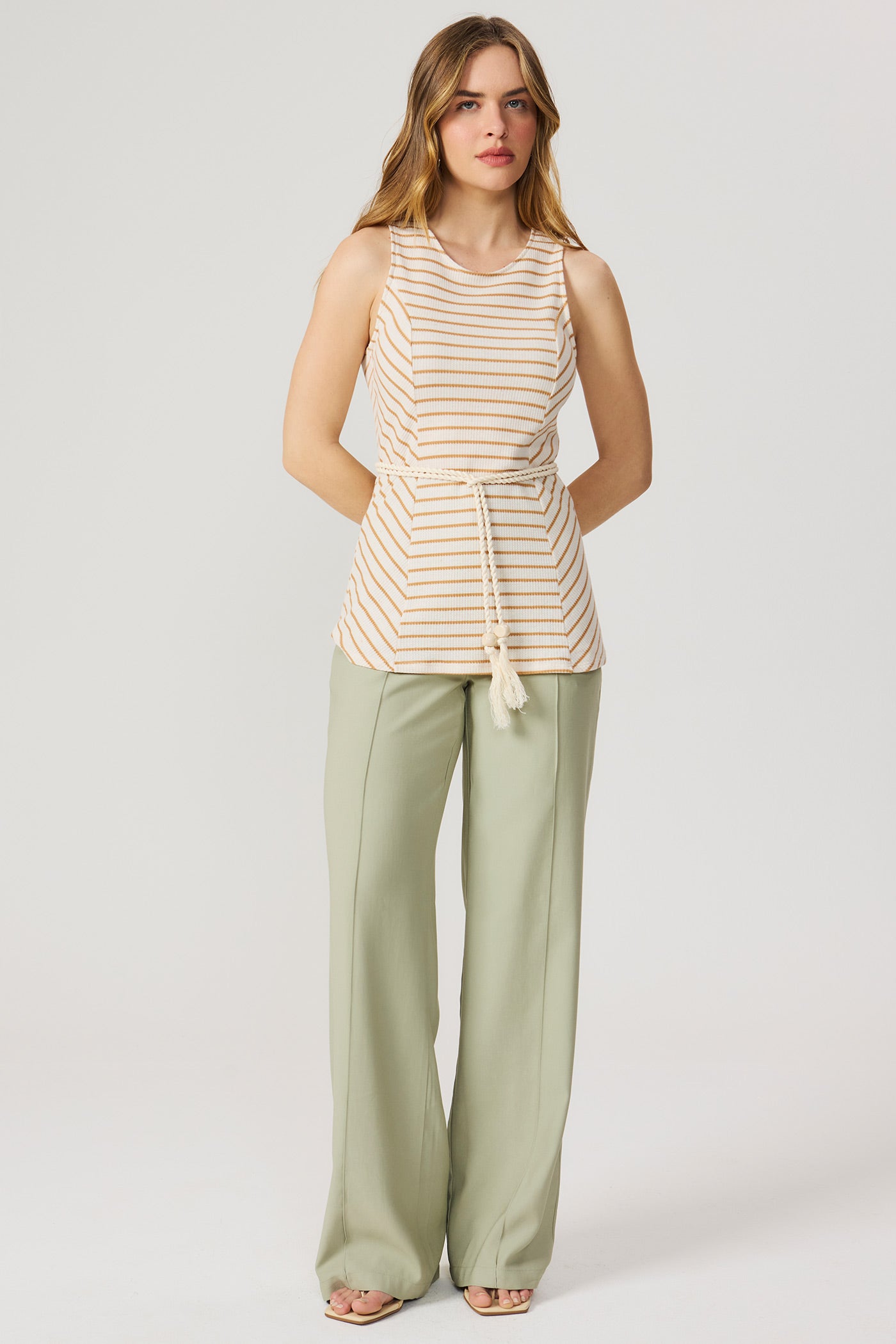 Calça wide leg verde Fato Básico