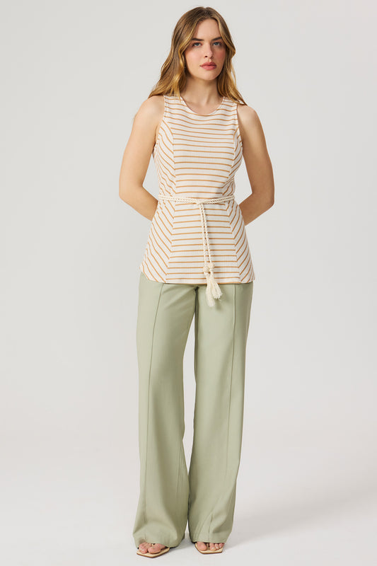 Calça wide leg verde Fato Básico