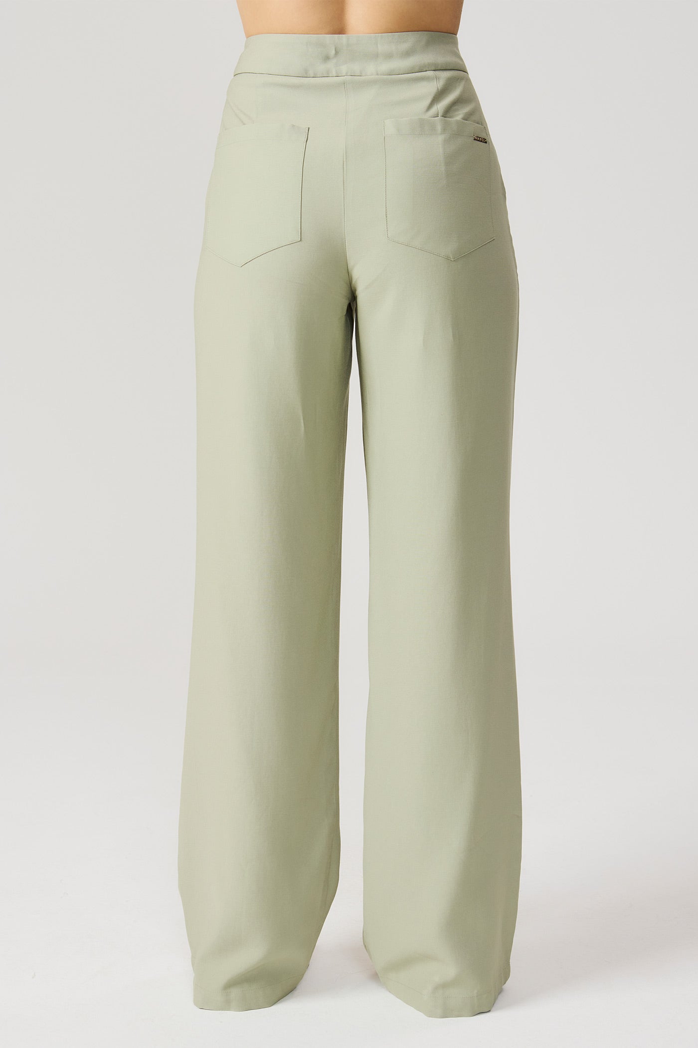 Calça wide leg verde Fato Básico