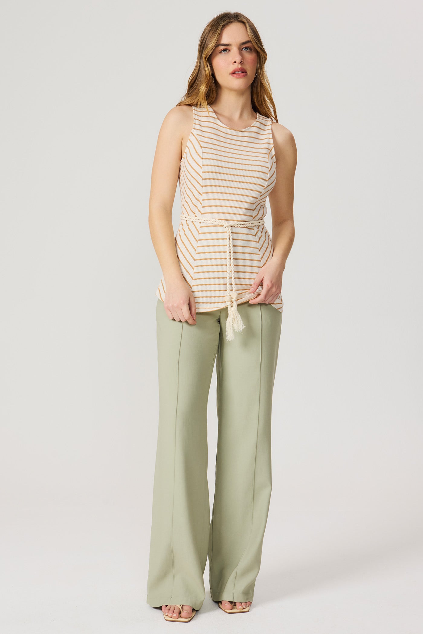 Calça wide leg verde Fato Básico