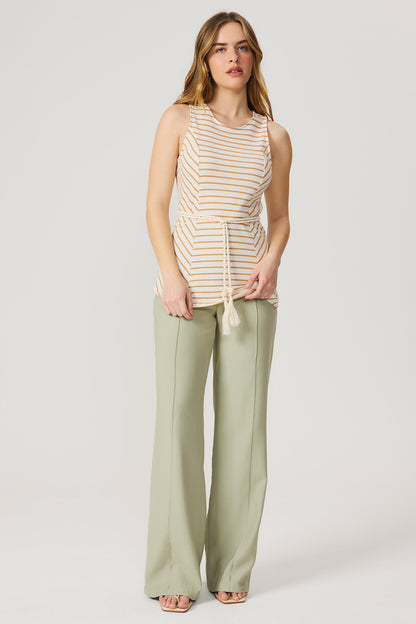 Calça wide leg verde Fato Básico