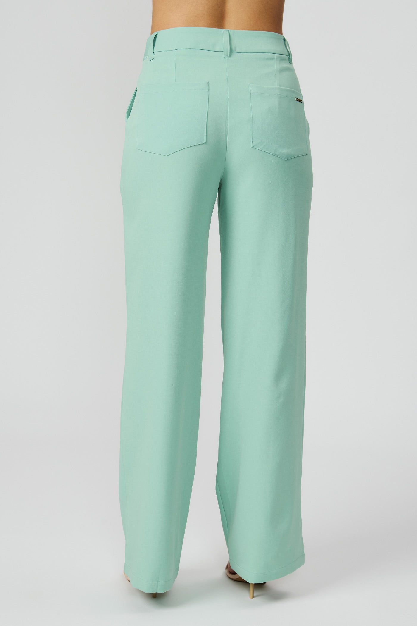Calça alfaiataria wide verde feminina Fato Básico