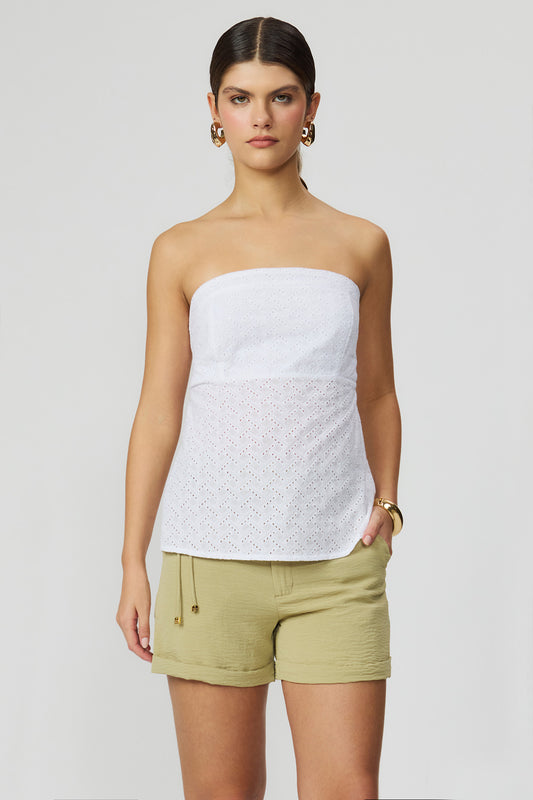 Shorts alfaiataria cós transpassado verde feminino Fato Básico